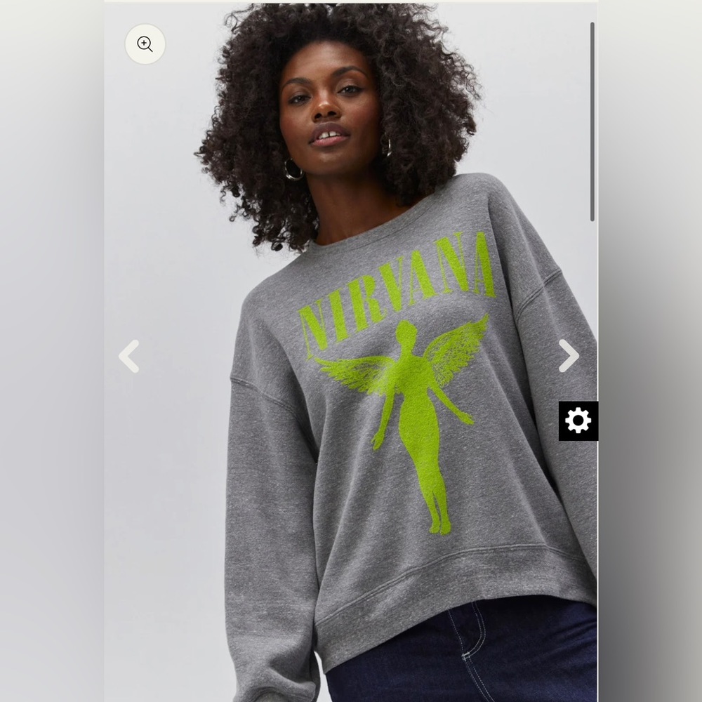 ISO Daydreamer LA In Utero Tour Oversized Crew In Heather Grey. Size XS